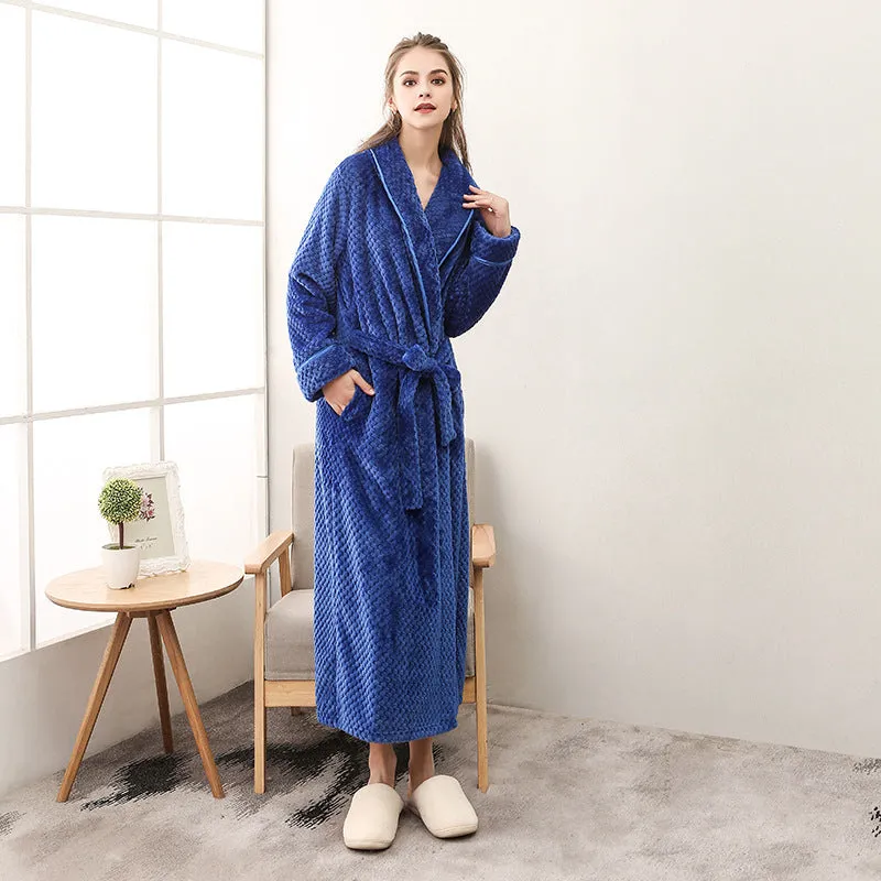 Waist Girdle Babe Cashmere Couple Nightgown Unisex Thickened Plus Size
