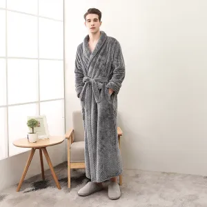 Waist Girdle Babe Cashmere Couple Nightgown Unisex Thickened Plus Size