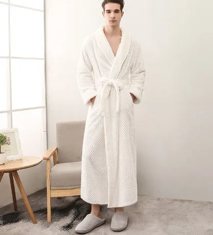 Waist Girdle Babe Cashmere Couple Nightgown Unisex Thickened Plus Size