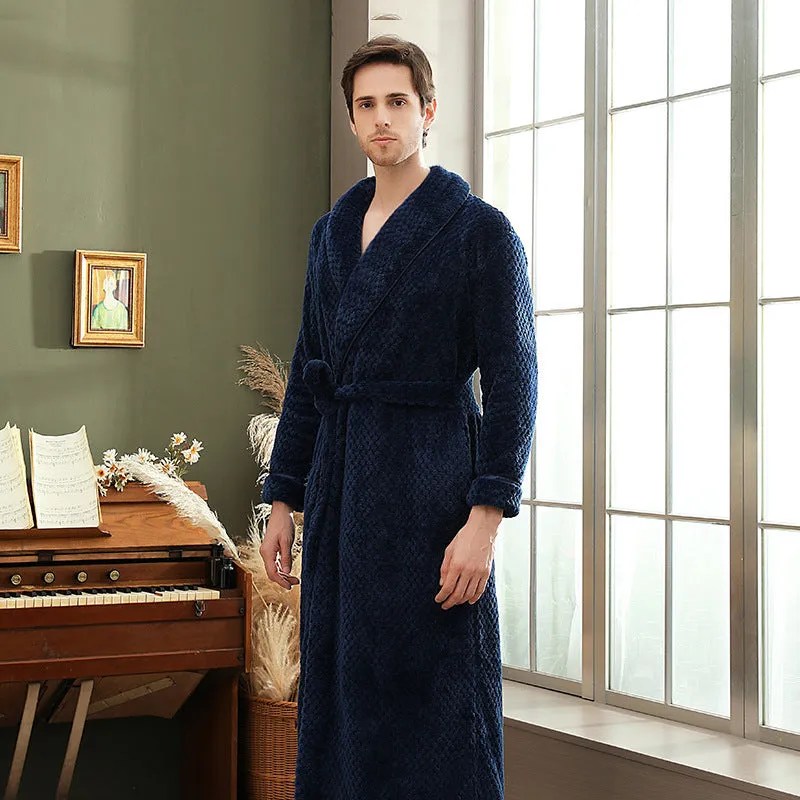 Waist Girdle Babe Cashmere Couple Nightgown Unisex Thickened Plus Size