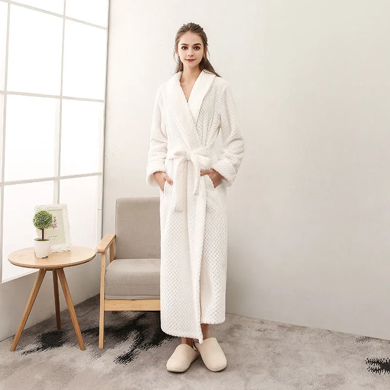 Waist Girdle Babe Cashmere Couple Nightgown Unisex Thickened Plus Size