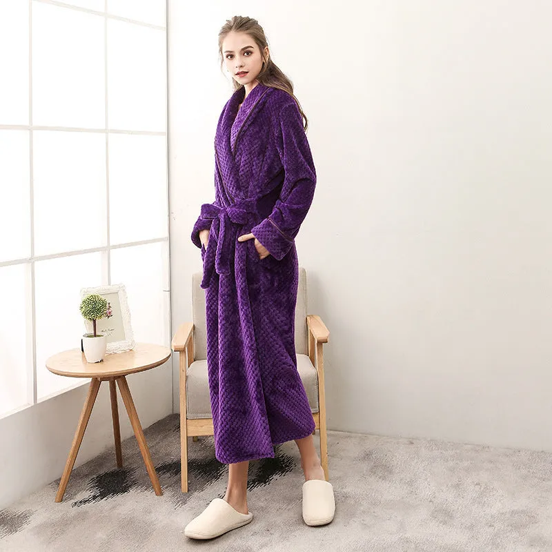 Waist Girdle Babe Cashmere Couple Nightgown Unisex Thickened Plus Size