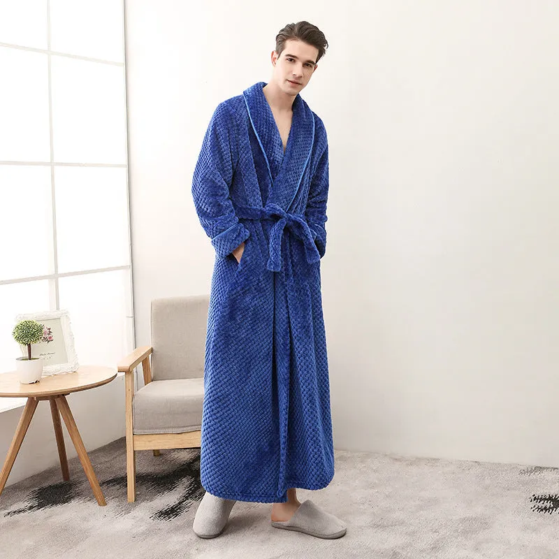 Waist Girdle Babe Cashmere Couple Nightgown Unisex Thickened Plus Size