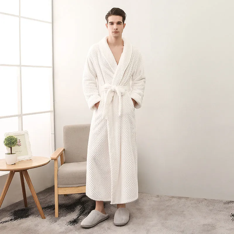 Waist Girdle Babe Cashmere Couple Nightgown Unisex Thickened Plus Size