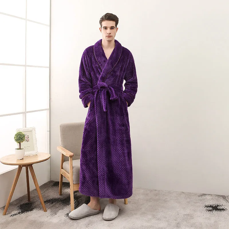 Waist Girdle Babe Cashmere Couple Nightgown Unisex Thickened Plus Size