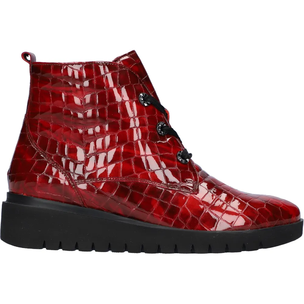 Waldlaufer Florenz (Flower 2) Rot Ankle Boots