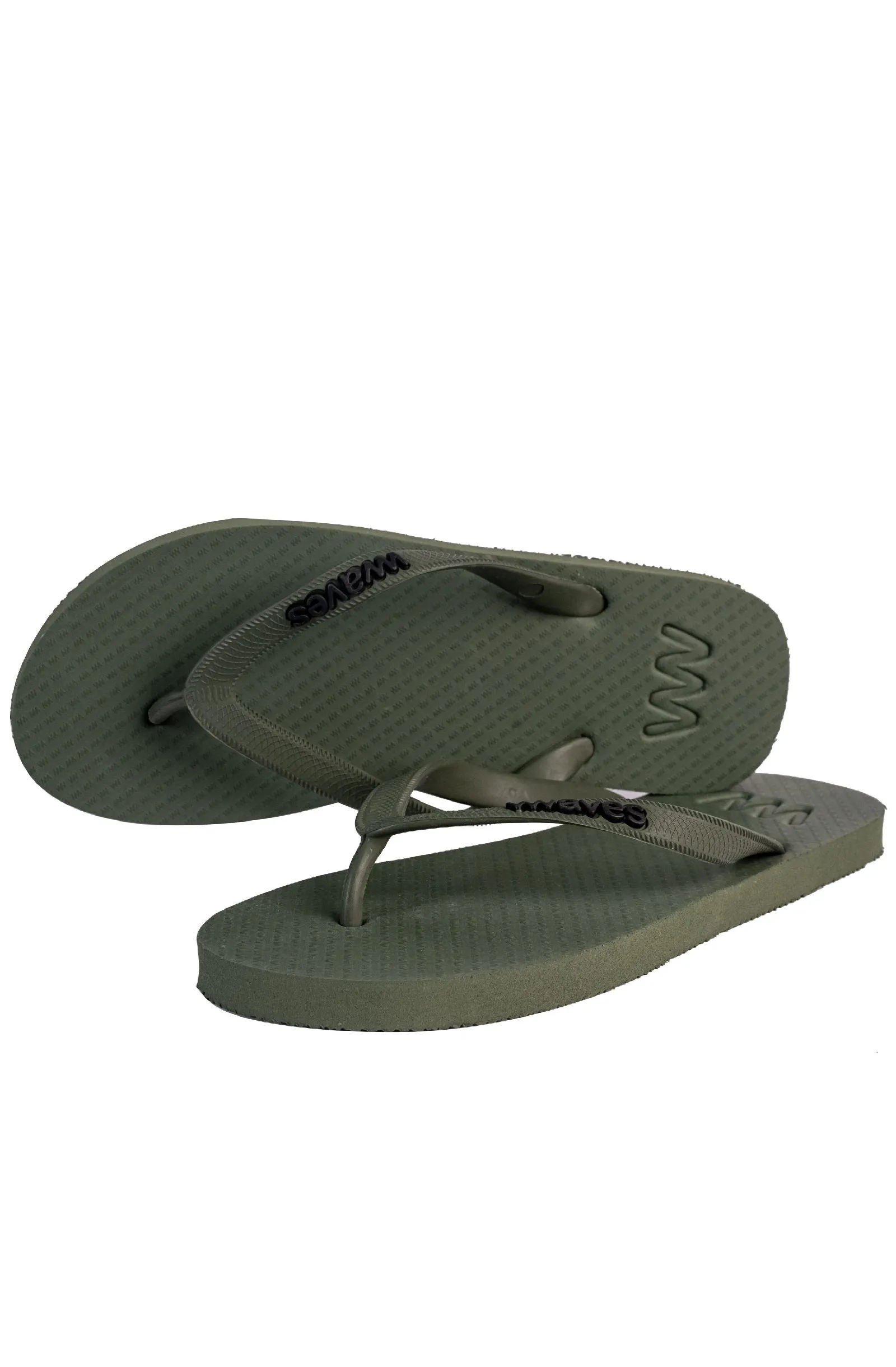 WAVES Unisex Essentials Khaki Flip Flops