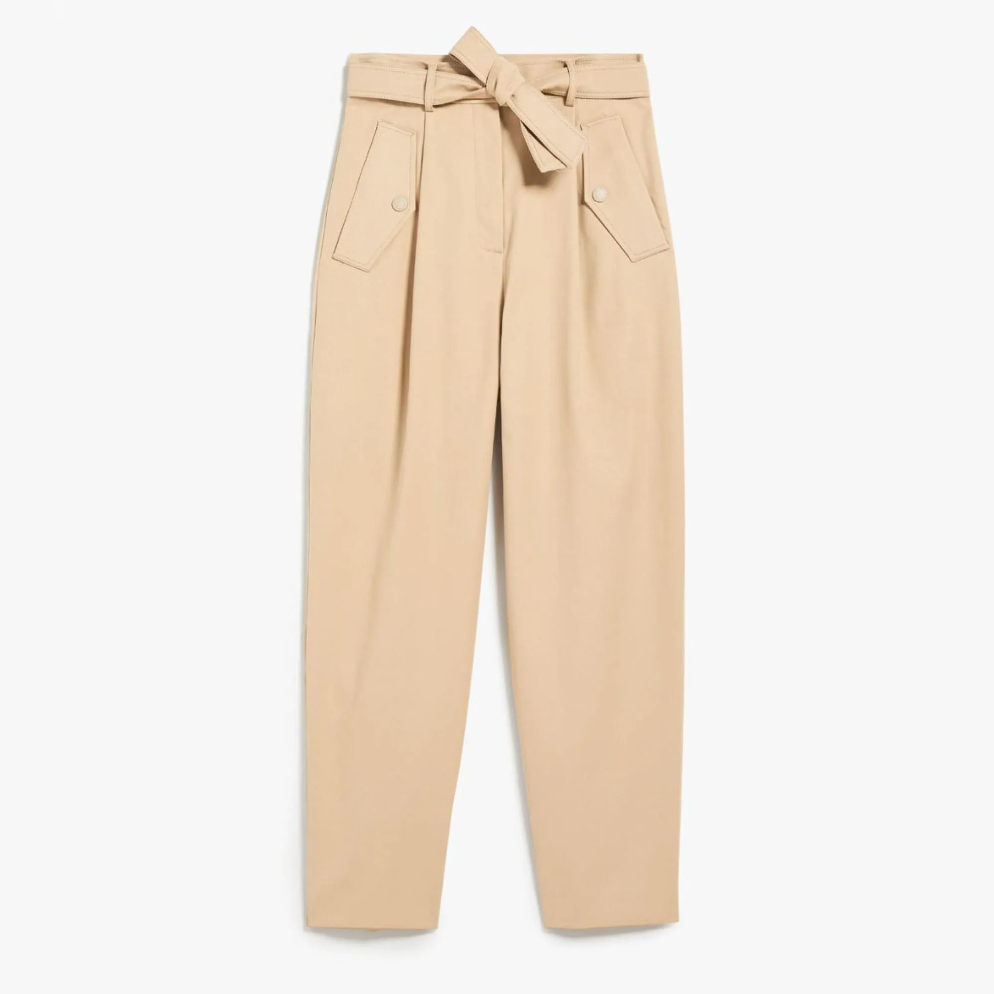 WEEKEND MAX MARA Occhio Cotton Trousers in Sand