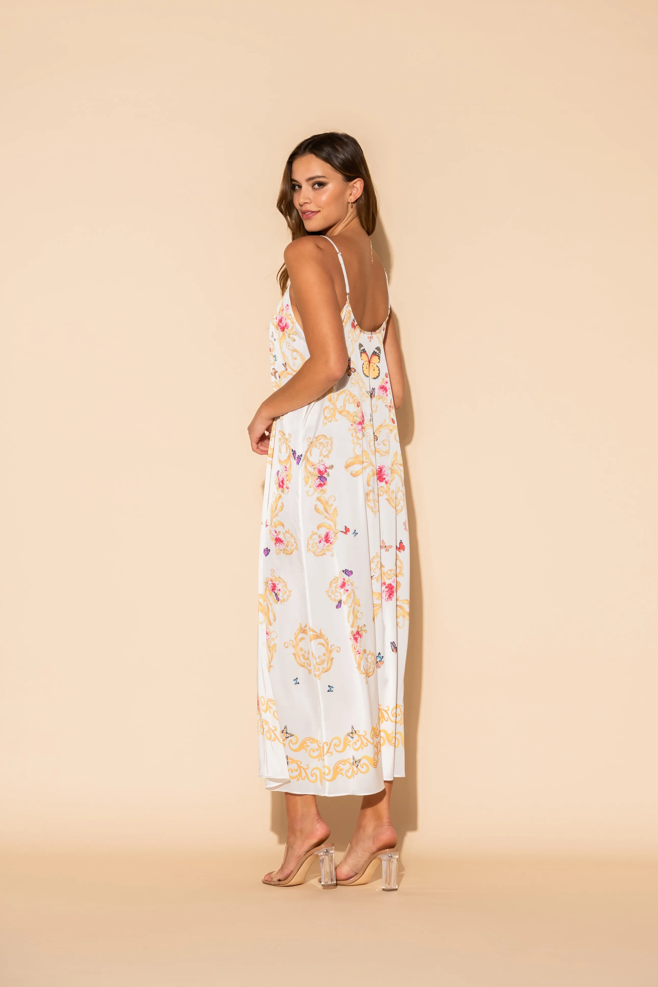 White Butterflies Long Chemise