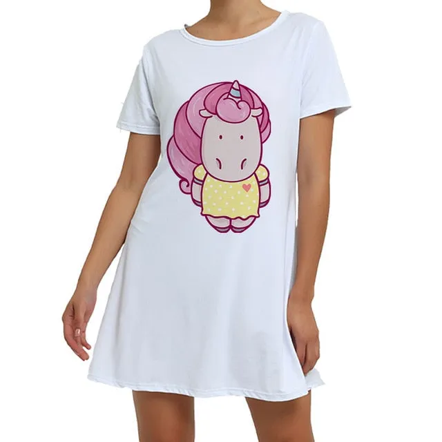White Unicorn Sleepwear
