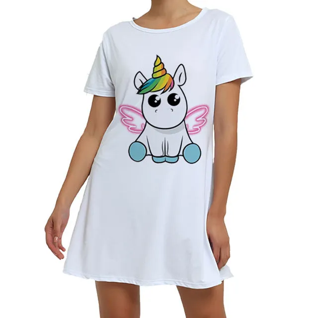 White Unicorn Sleepwear