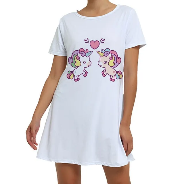 White Unicorn Sleepwear