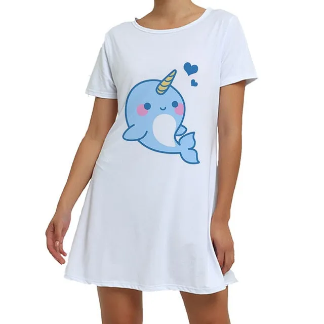 White Unicorn Sleepwear