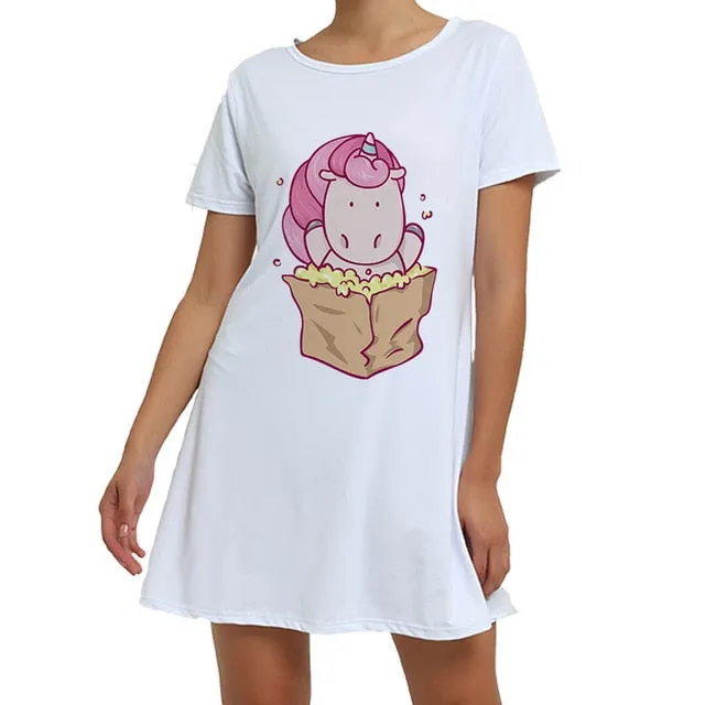 White Unicorn Sleepwear