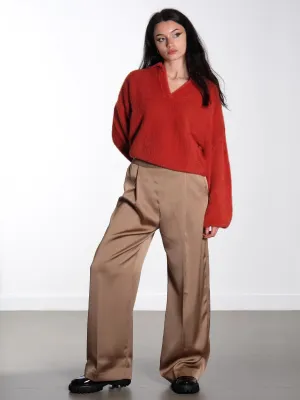 Wide Leg Long Pants - Tiger's Eye