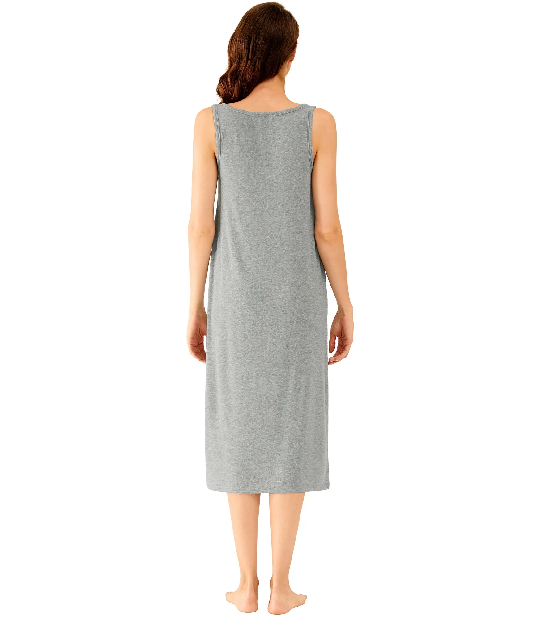 WiWi Bamboo Nightgown for Women Tank Sleeveless Sleepwear