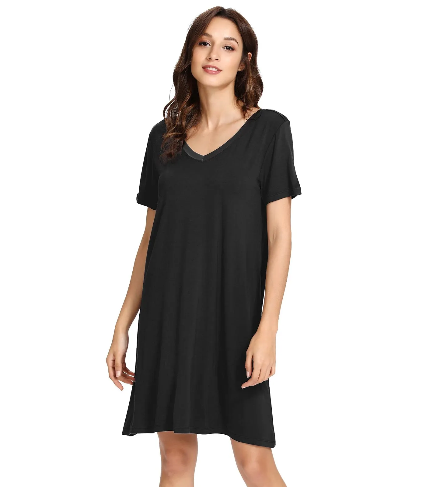 WiWi Nightgowns for Women Short Sleeve Sleepwear