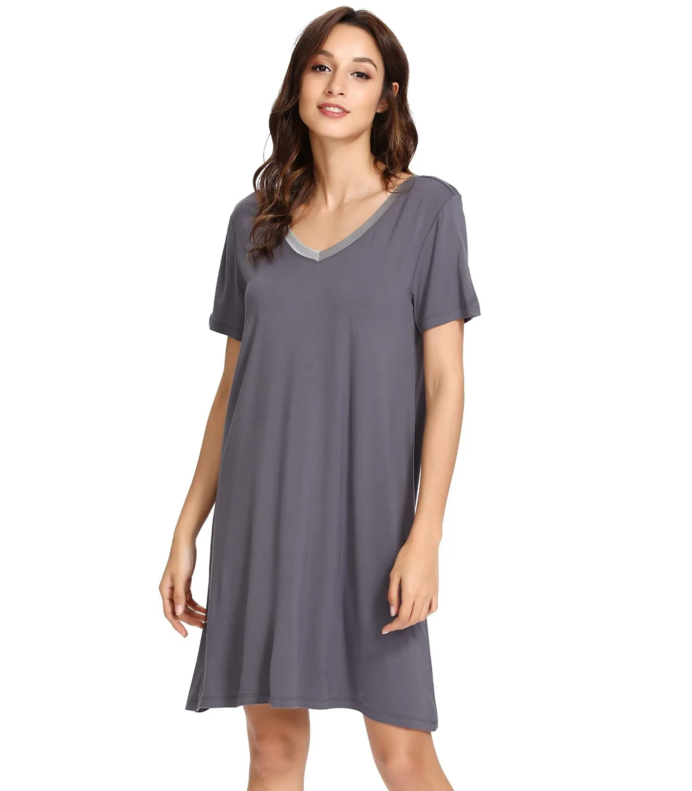 WiWi Nightgowns for Women Short Sleeve Sleepwear