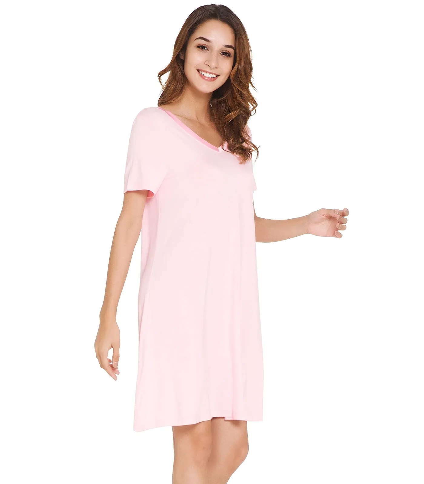 WiWi Nightgowns for Women Short Sleeve Sleepwear