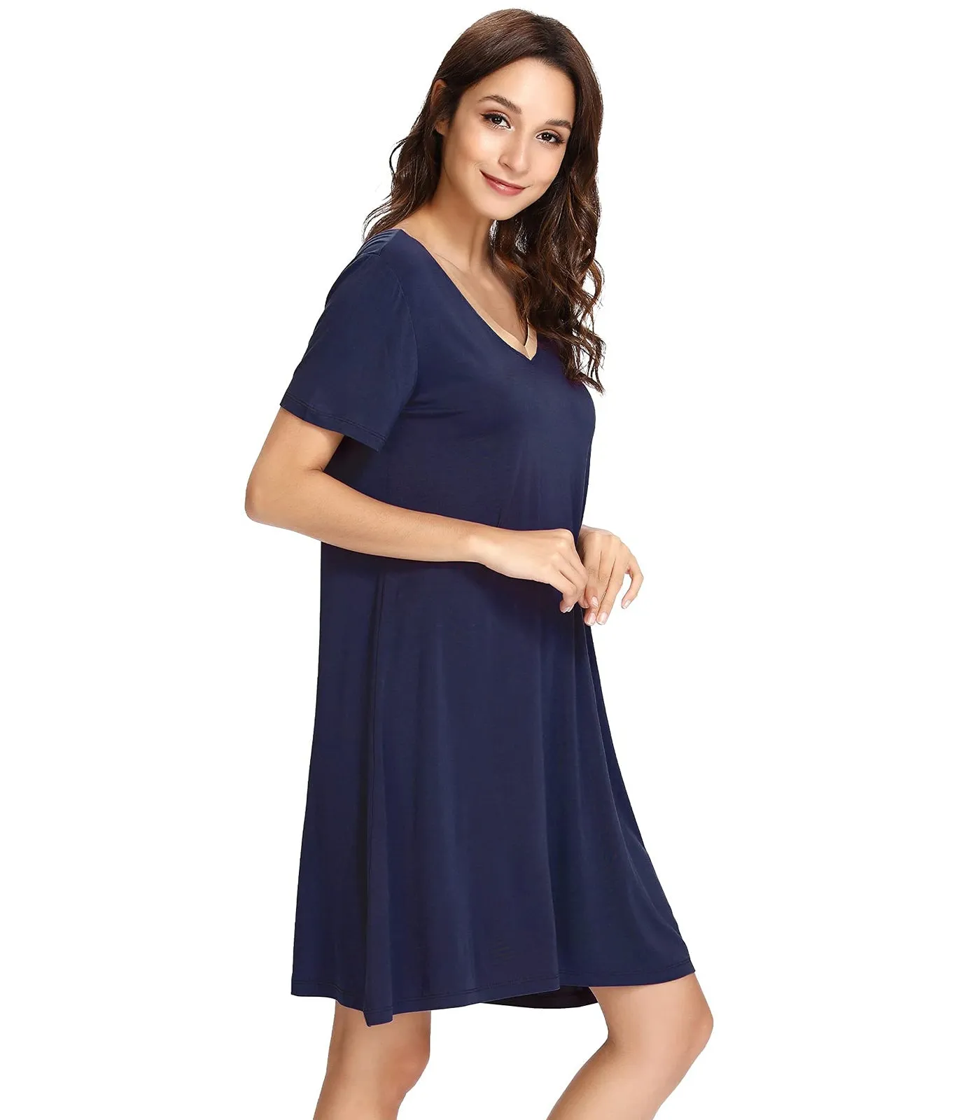 WiWi Nightgowns for Women Short Sleeve Sleepwear