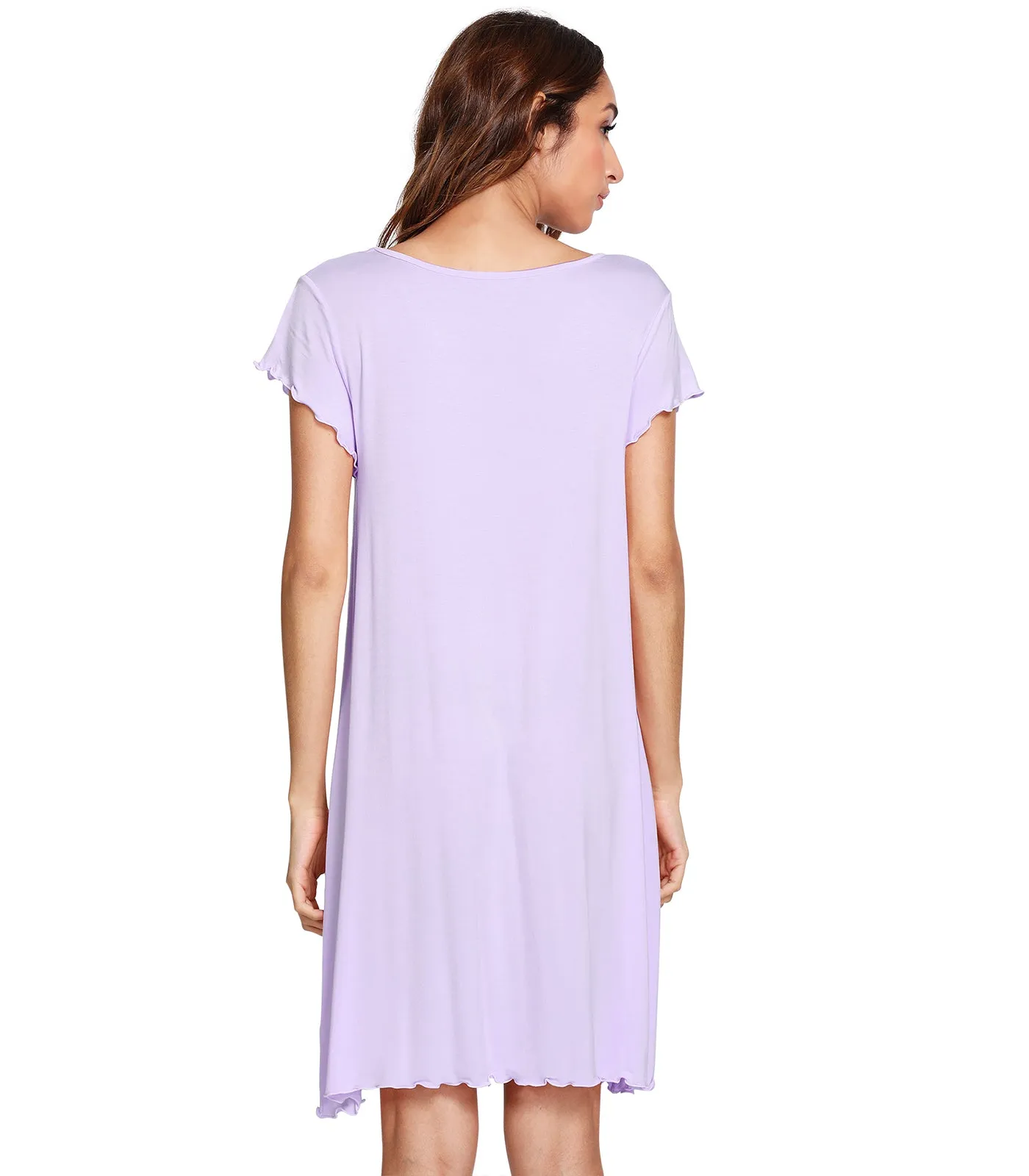 WiWi Women's Bamboo Night Shirt Soft Sleep Shirts