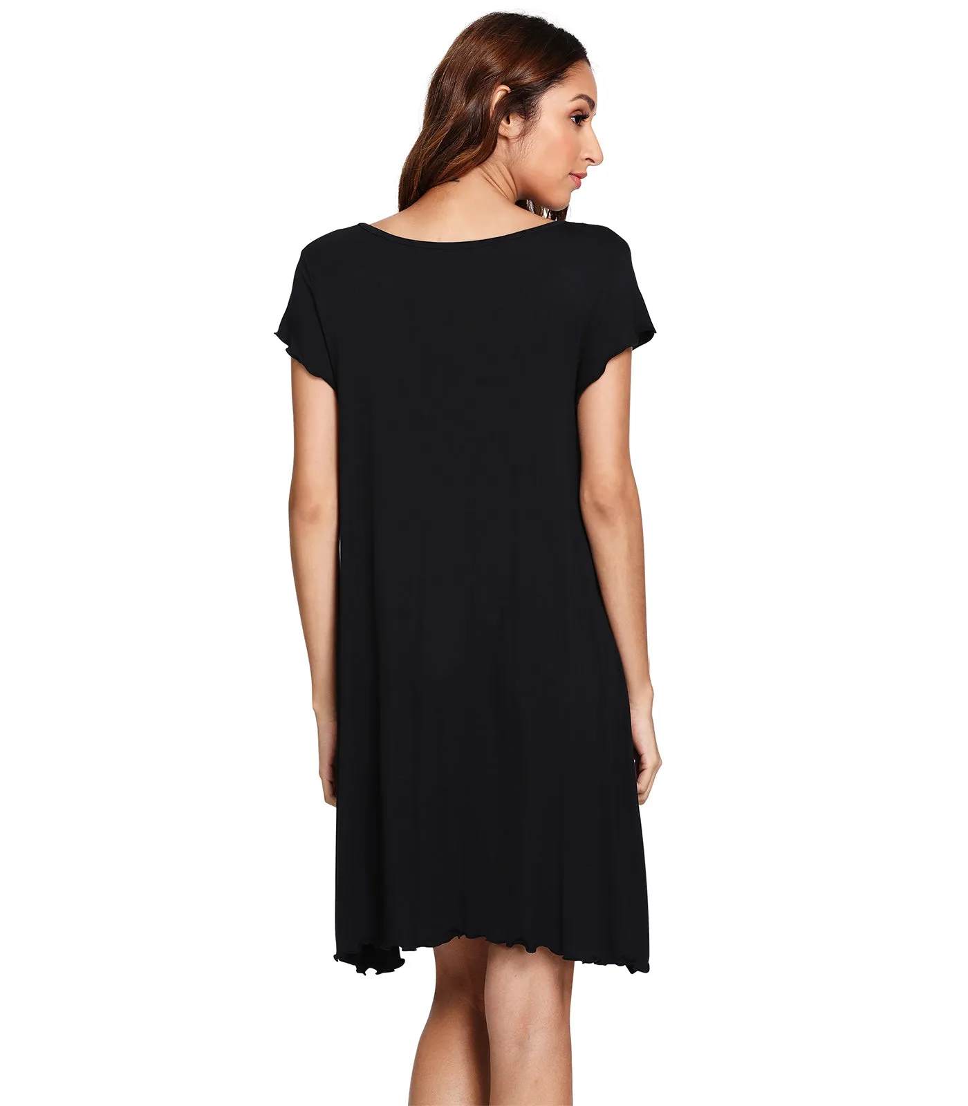 WiWi Women's Bamboo Night Shirt Soft Sleep Shirts