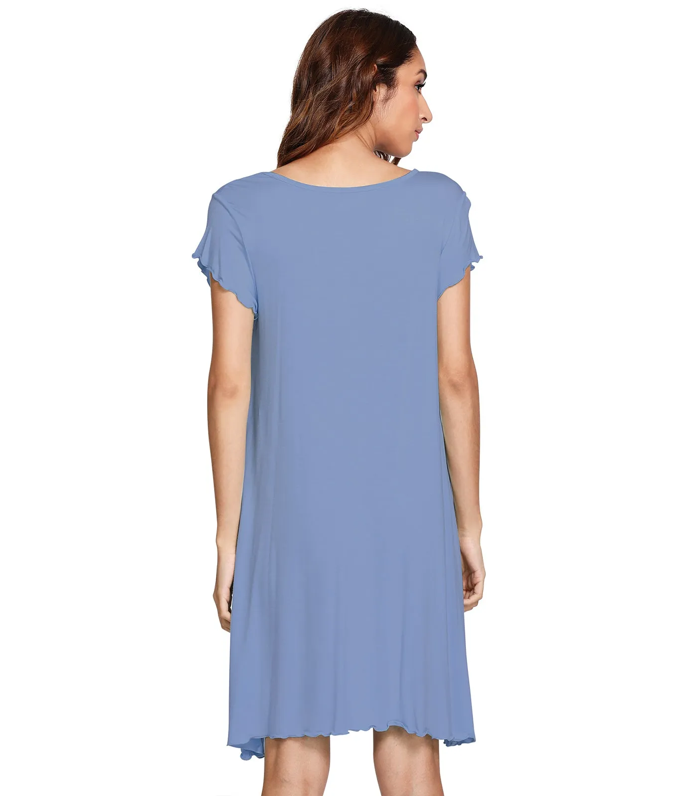 WiWi Women's Bamboo Night Shirt Soft Sleep Shirts