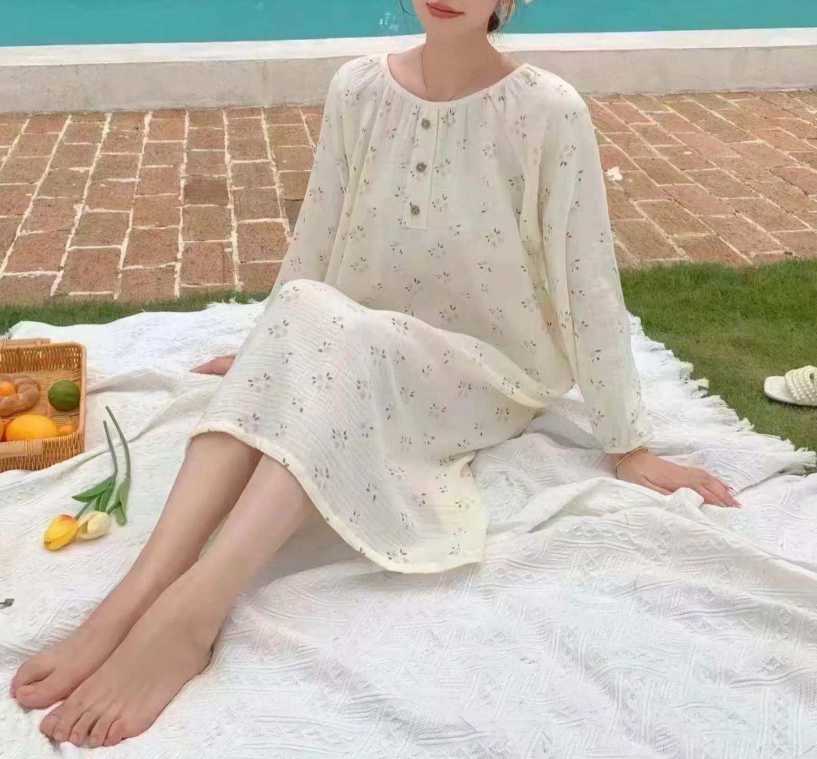 Women 100% Cotton Nightgown