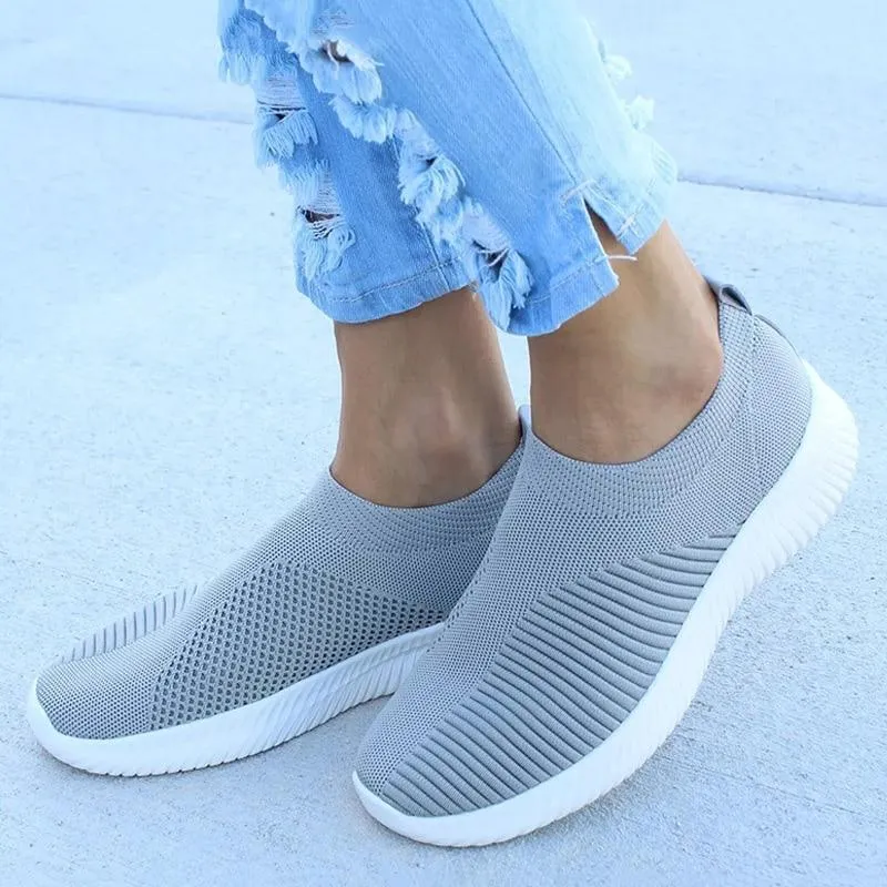Women Flats Comfort Women Shoes Knitting Breathable Mesh Women's Loafers