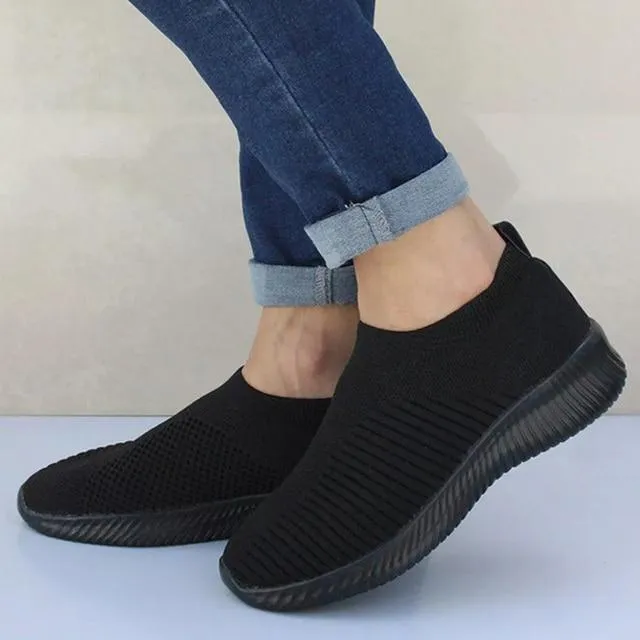 Women Flats Comfort Women Shoes Knitting Breathable Mesh Women's Loafers