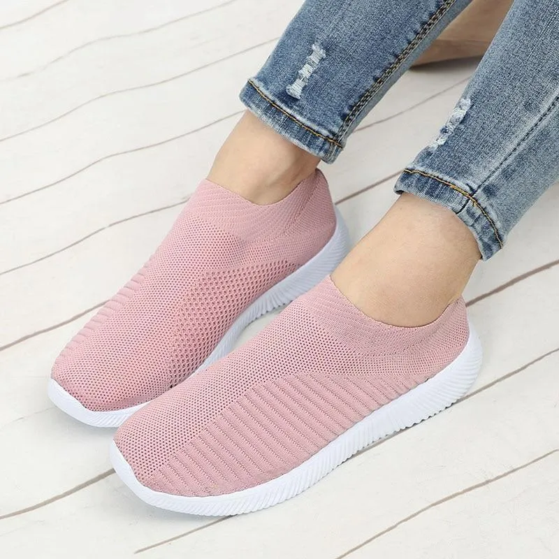 Women Flats Comfort Women Shoes Knitting Breathable Mesh Women's Loafers