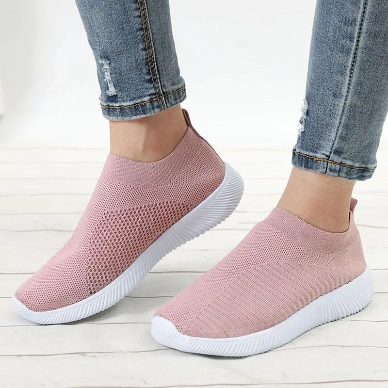 Women Flats Comfort Women Shoes Knitting Breathable Mesh Women's Loafers