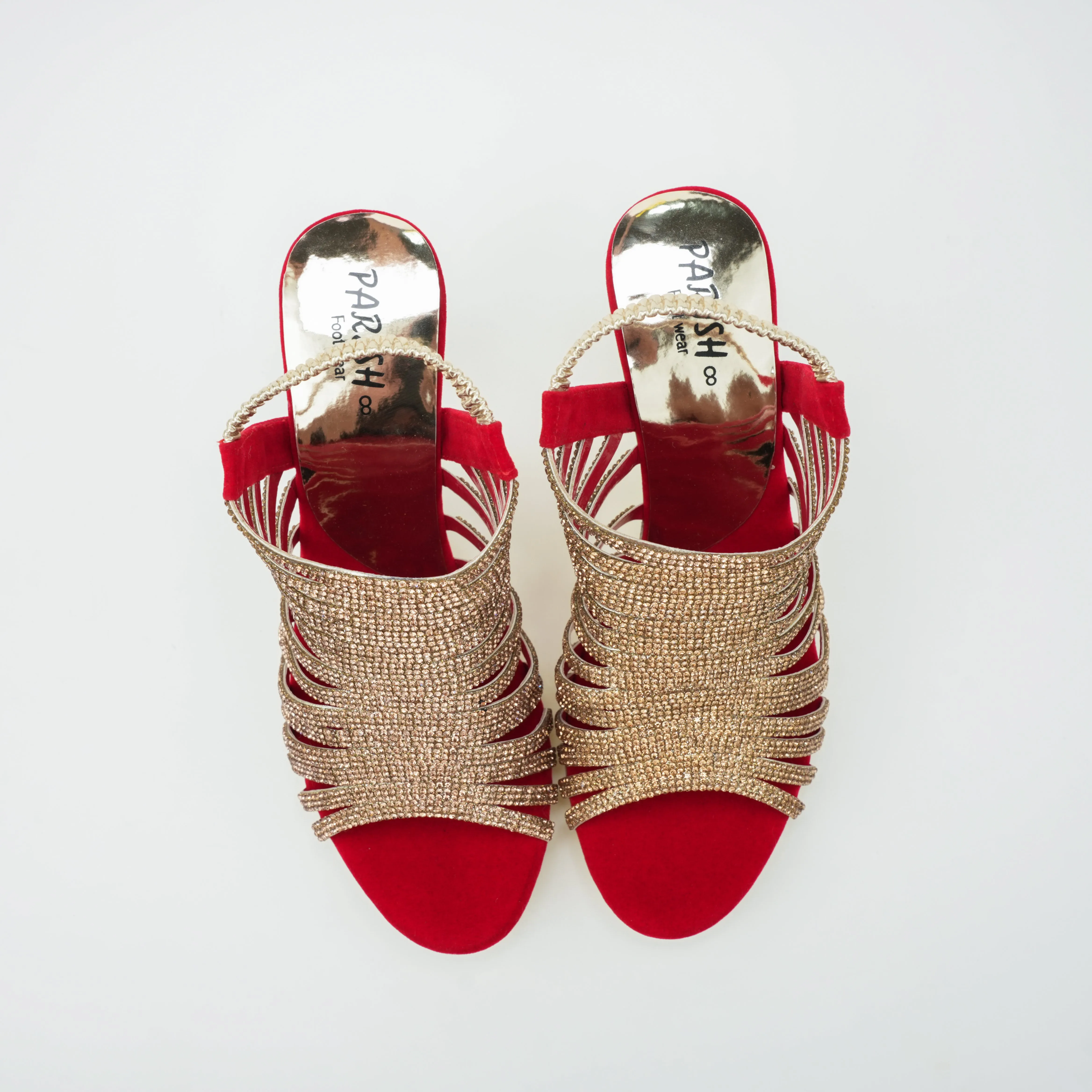WOMEN HEELS SANDAL (GOLDEN)