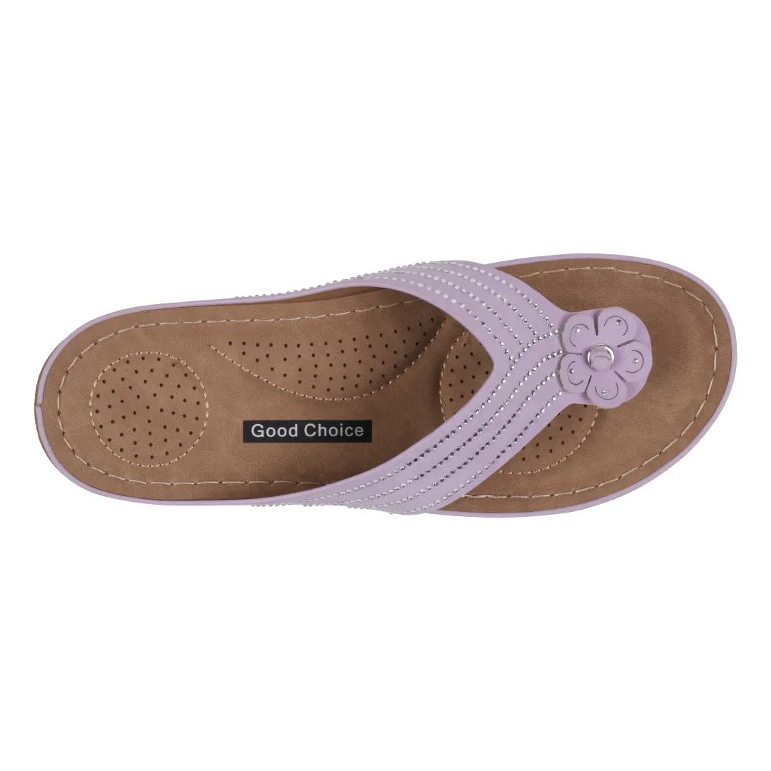 Women's Amari Flower Thong Flat Comfort Sandals