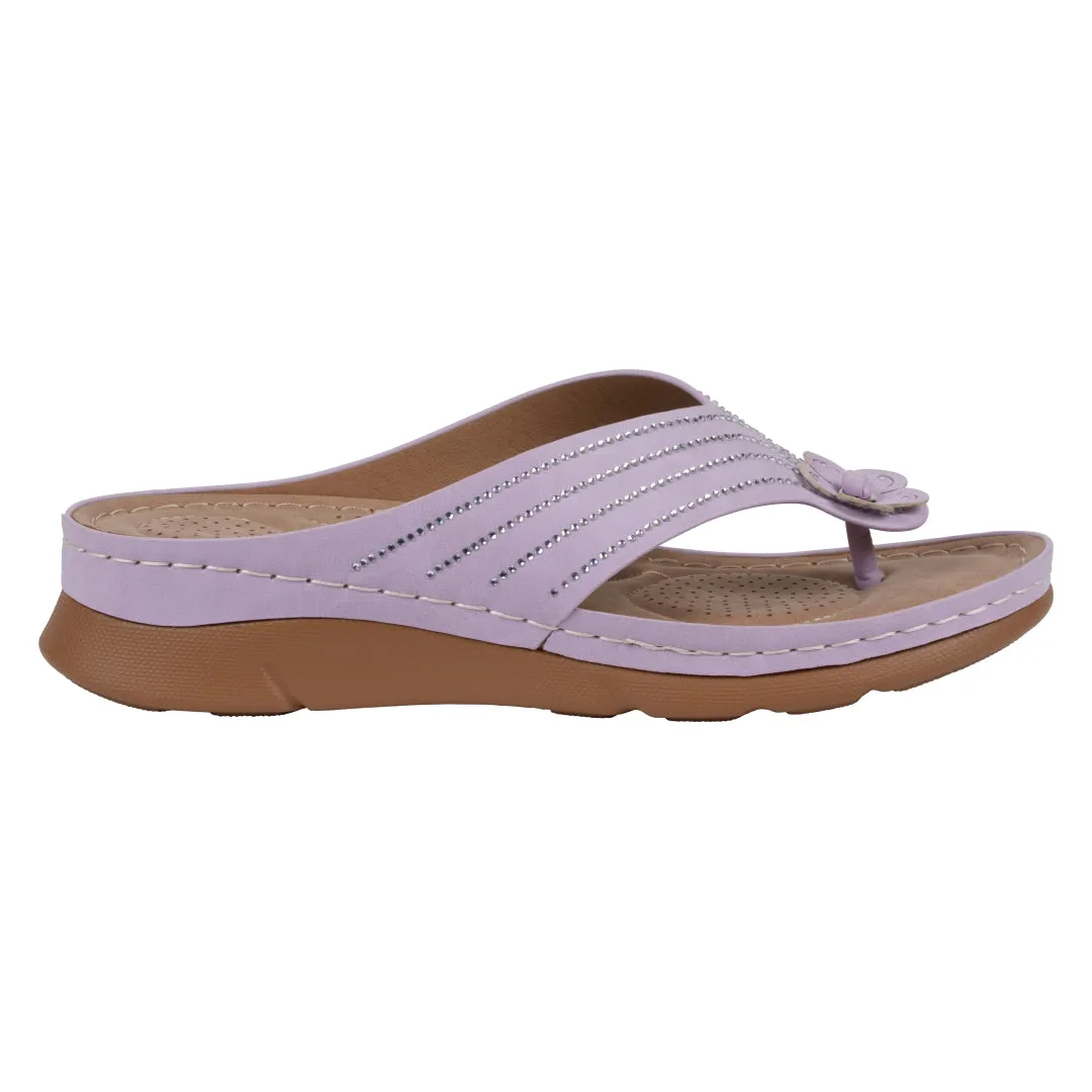 Women's Amari Flower Thong Flat Comfort Sandals