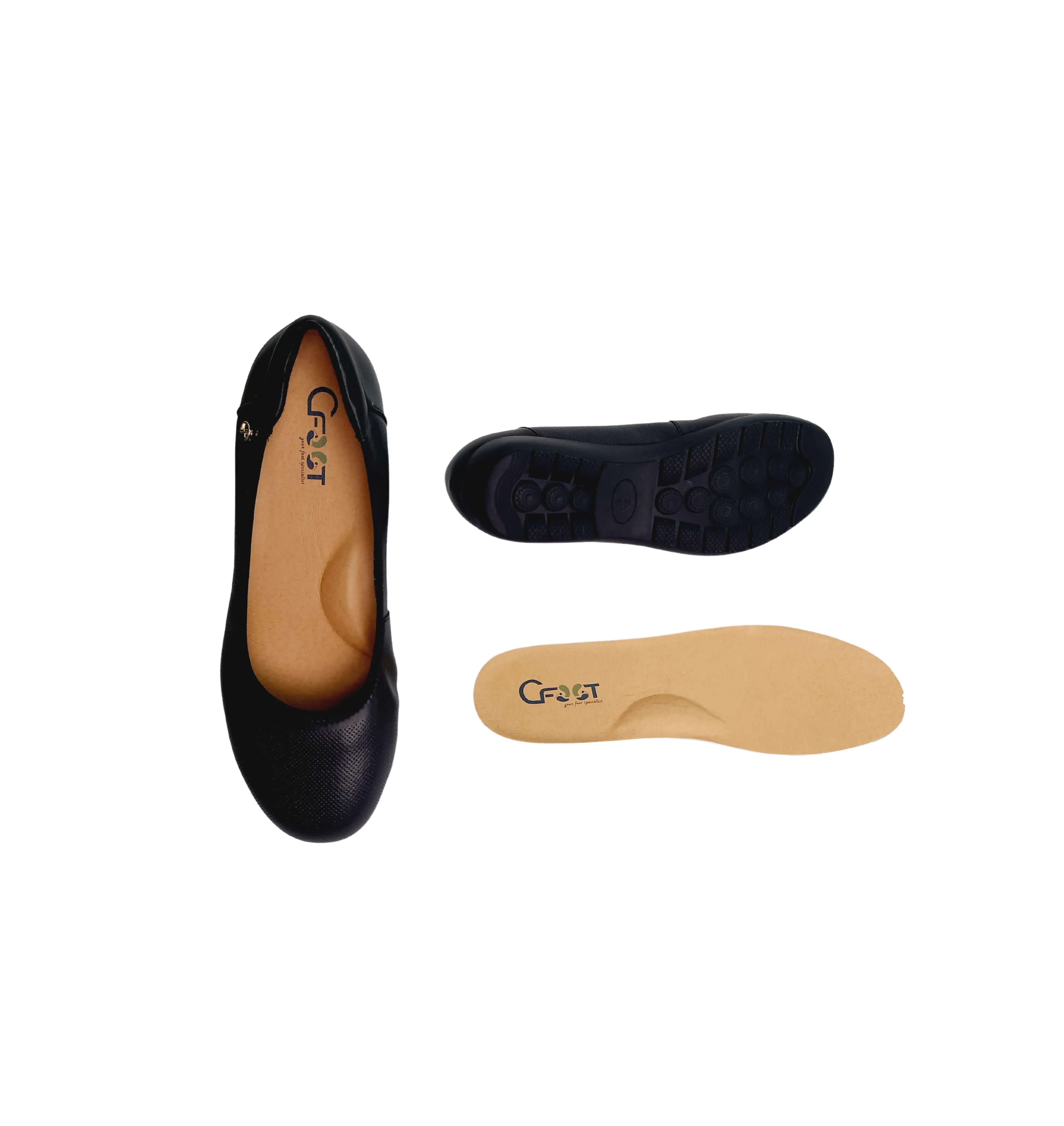 Womens Breathable Leather Flats