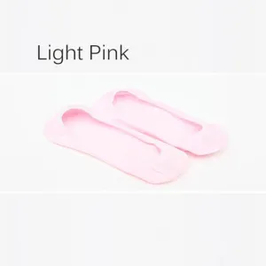 Womens No Show Cotton Socks Ladies Invisible Boat Socks Black Pink Gray