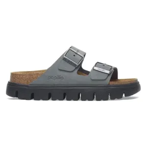 Women's Papillio Arizona Chunky Suede Leather 1029150 Color:  Basalt Gray/ Black