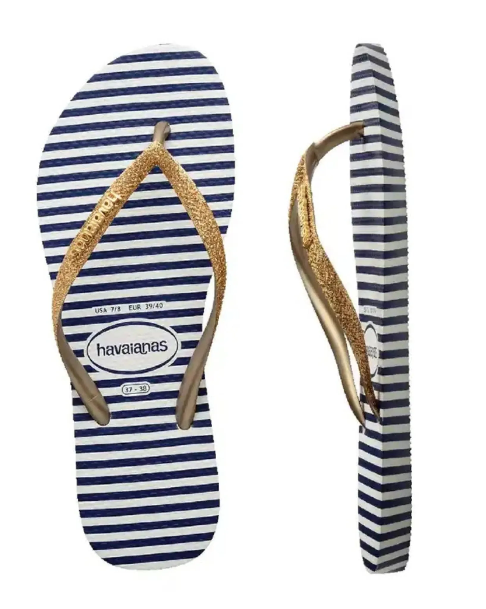 Womens Slim Glitter Stripes