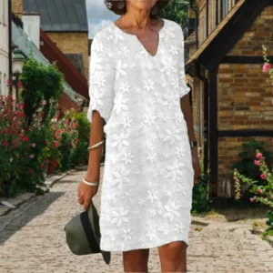 Women's Summer Floral A Line Dress | Midi