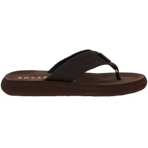 WOMENS SUNSET WEBBING TRIBAL BROWN FLIPFLOPS