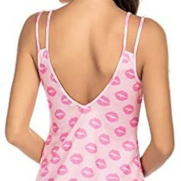 Women's Sling Printing Sleepwear Babydoll Nightgown