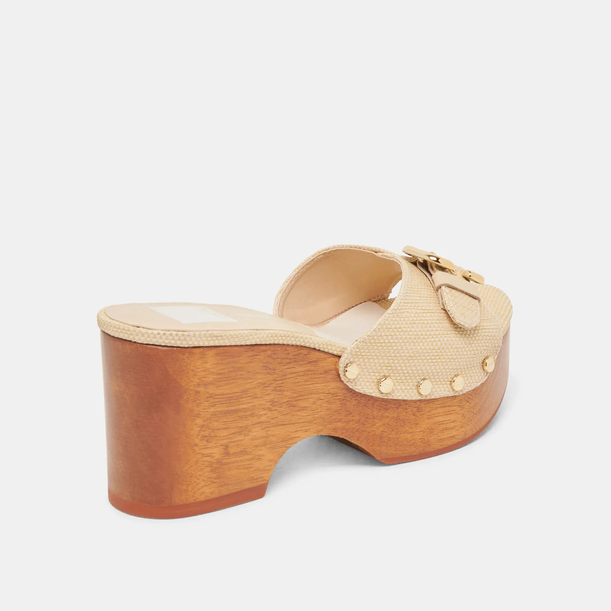 Yalah Heels in Light Natural Raffia