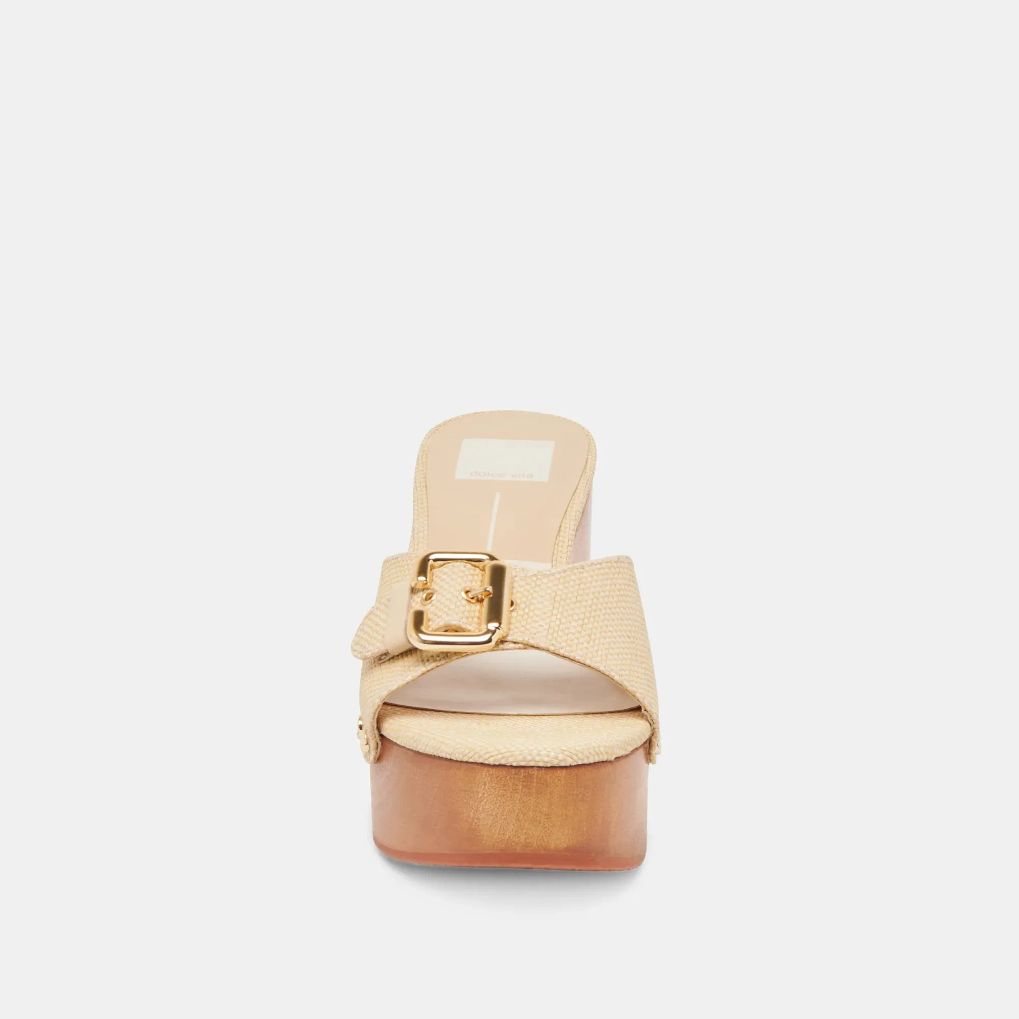 Yalah Heels in Light Natural Raffia